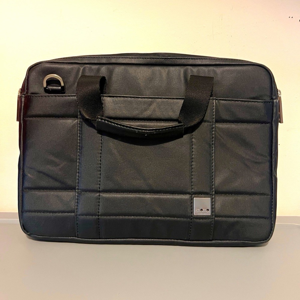 KNOMO London Padded Black Nylon Laptop Briefcase Fits 15" K607170